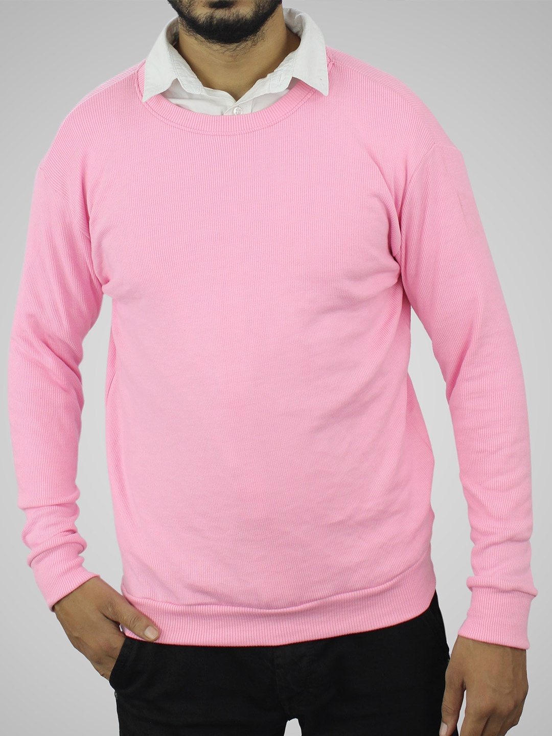 

Fasha Long Sleeves Cotton Pullover, Pink