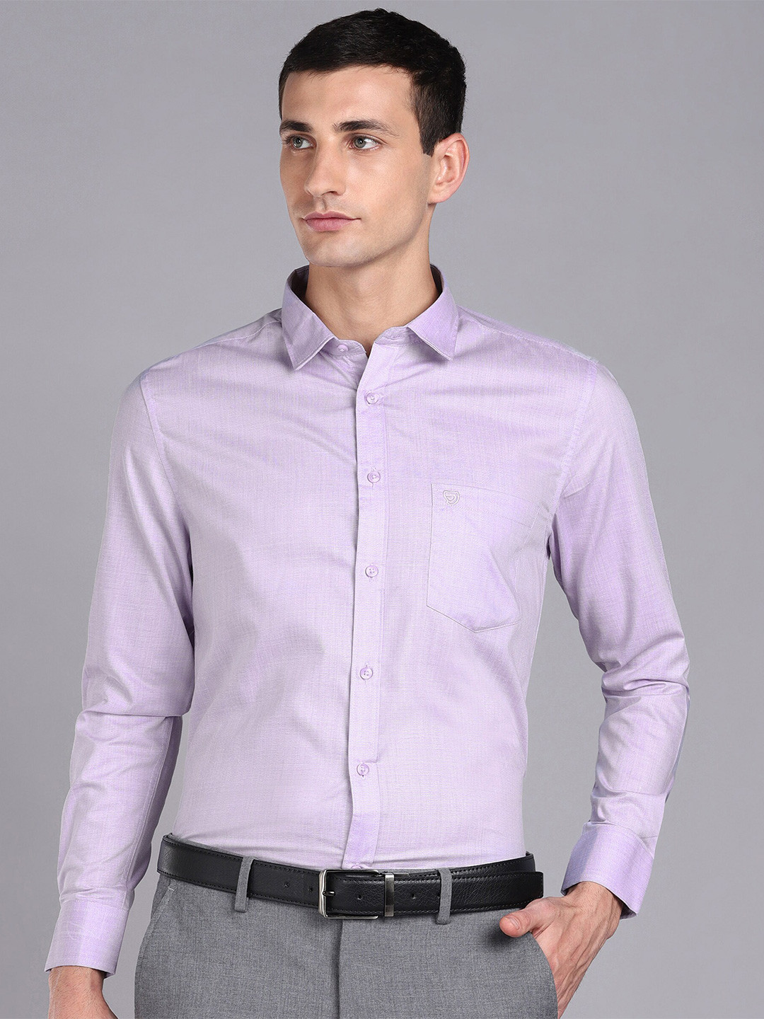 

Sam and Jack Smart Spread Collar Chambray Formal Shirt, Purple