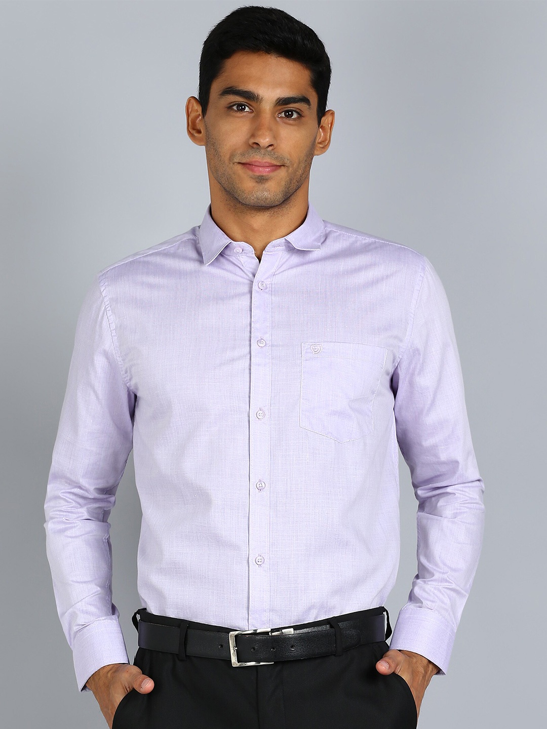 

Sam and Jack Smart Spread Collar Chambray Formal Shirt, Purple