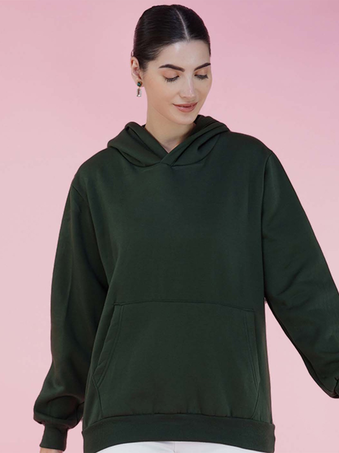 

NUSYL Hooded Oversized Sweatshirt, Olive