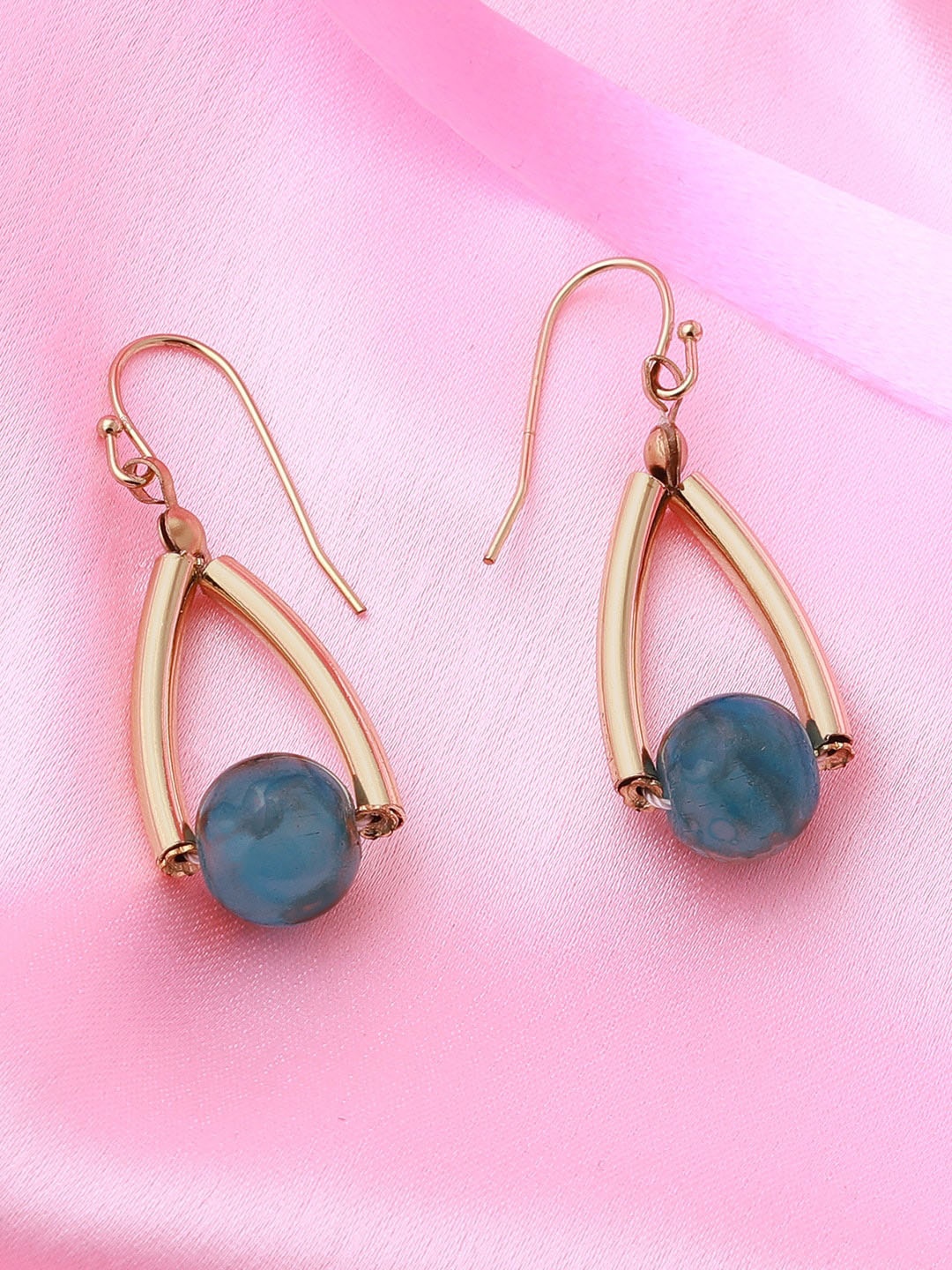 

Estele Gold-Plated Teardrop Shaped Drop Earrings