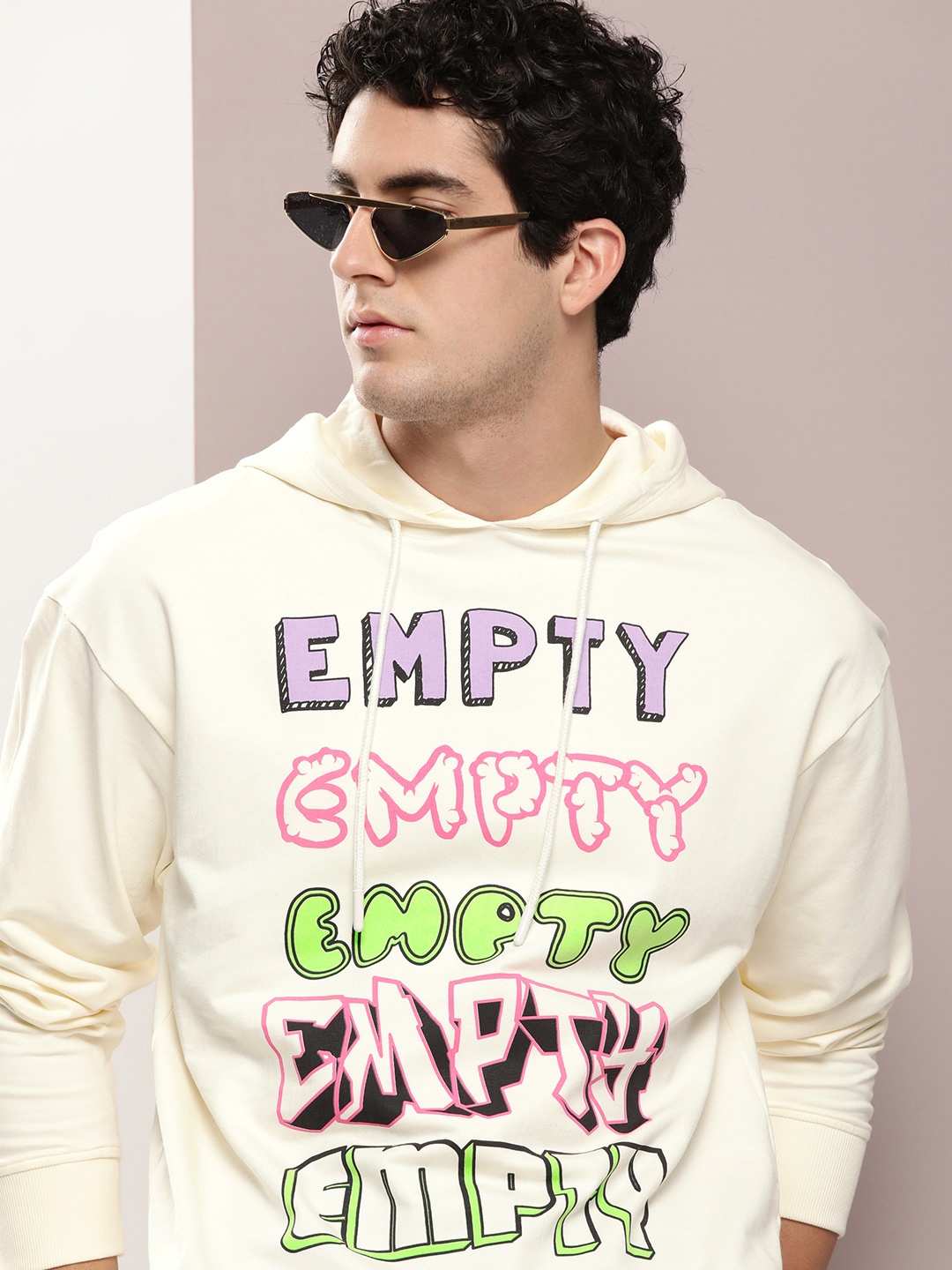 

Kook N Keech Graphic Printed Pure Cotton Hooded Sweatshirt, Cream