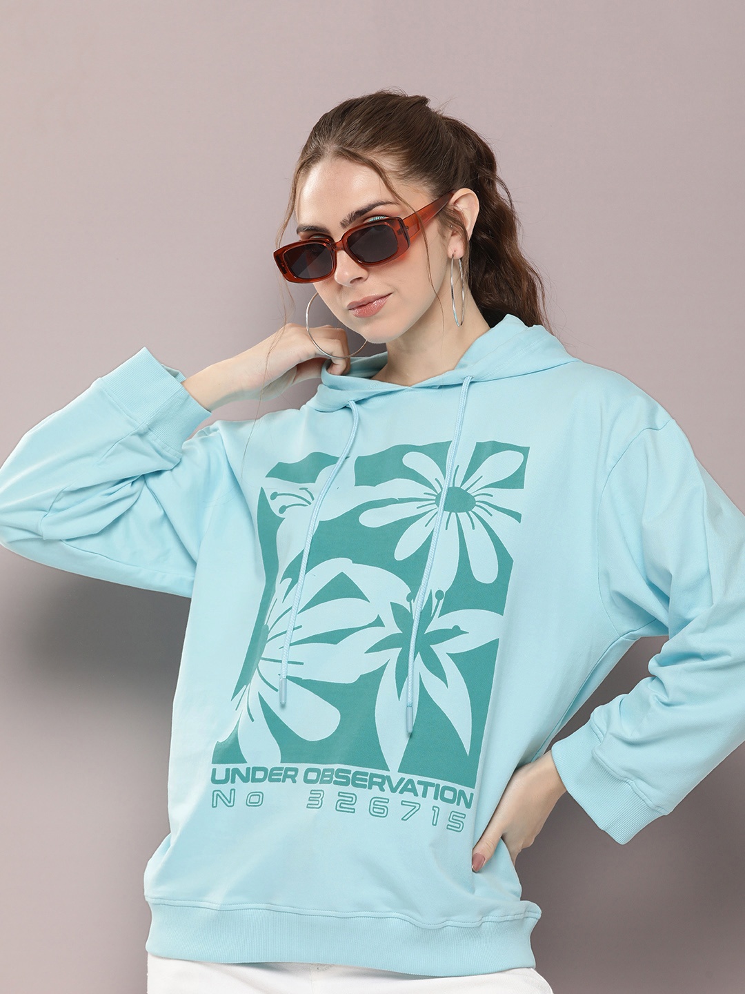 

Kook N Keech Pure Cotton Printed Hooded Sweatshirt, Blue