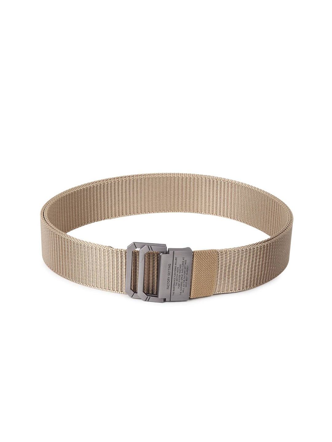 

Zacharias Men Textured Wide Casual Belt, Beige