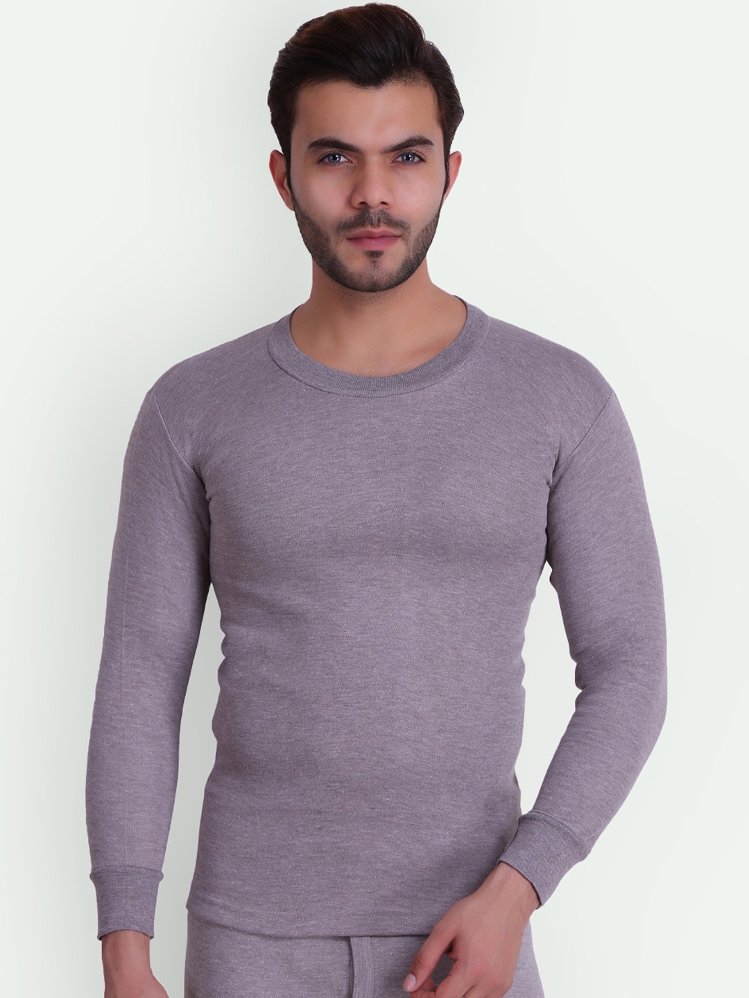 

T.T. Slim Fit Solid Titanic Thermal Top, Grey