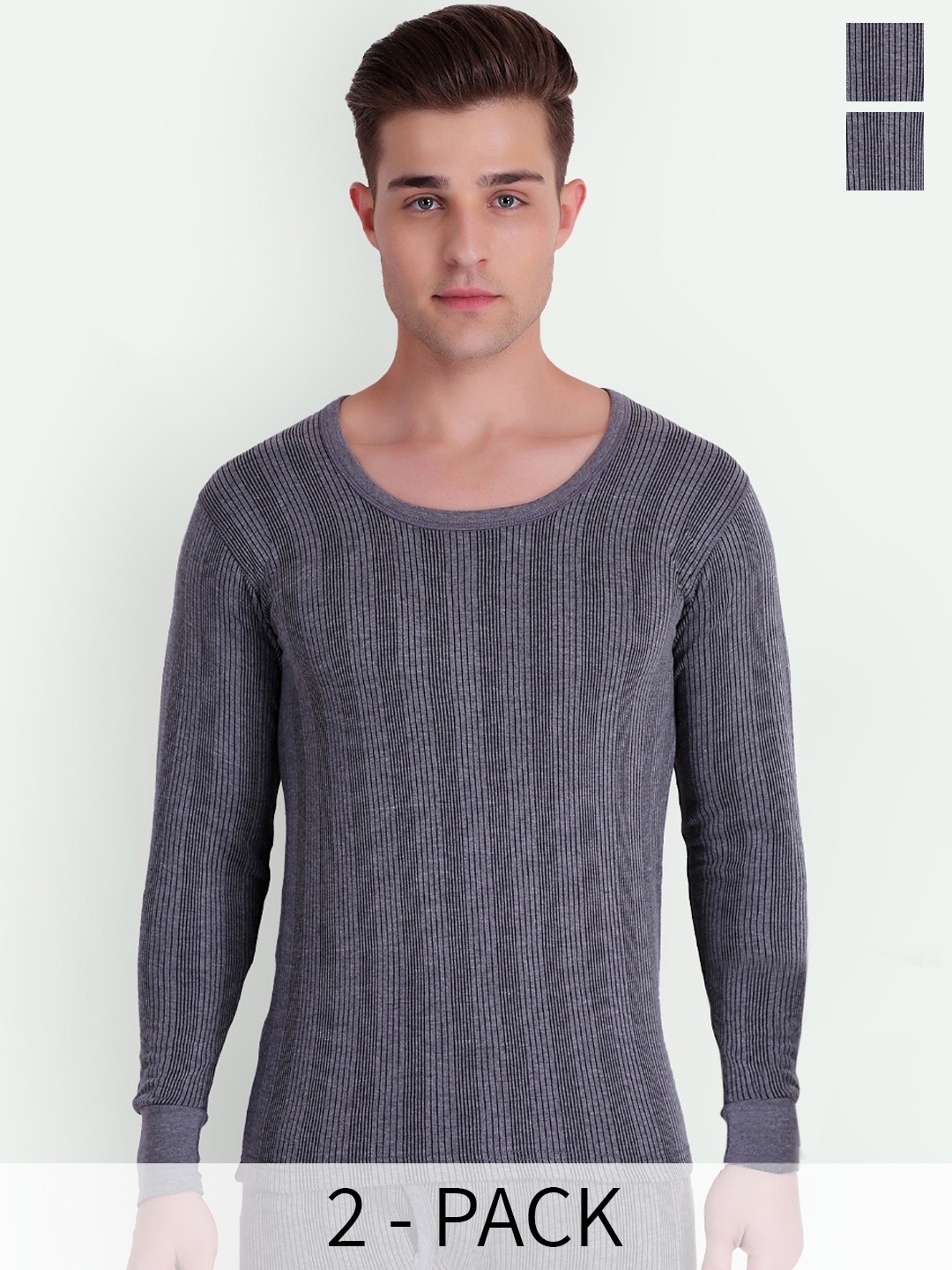 

T.T. Men Elite Top Thermal Pack of 2 (anthra)-M, Charcoal