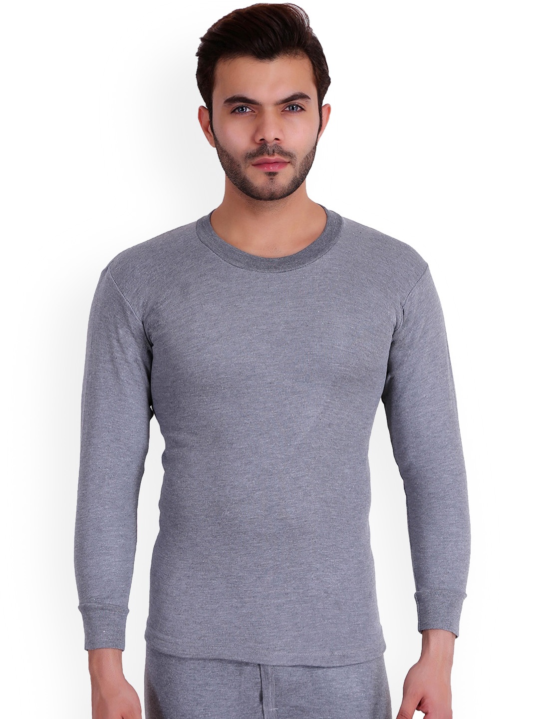 

T.T. Round Neck Slim Fit Titanic Thermal Top, Grey