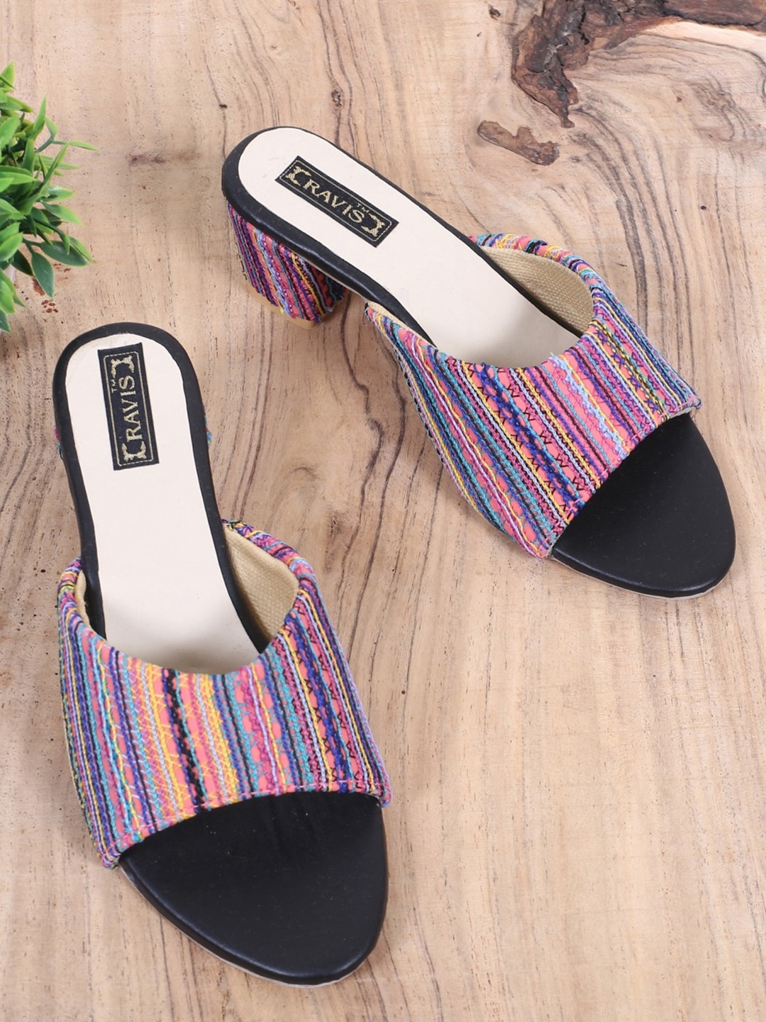 

Ravis Embellished Block Heels, Peach