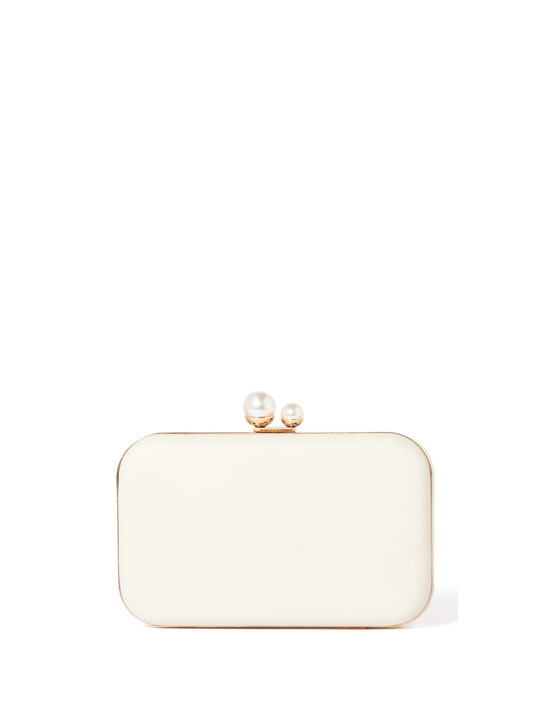 

Forever New Shoulder Strap Box Clutch, White