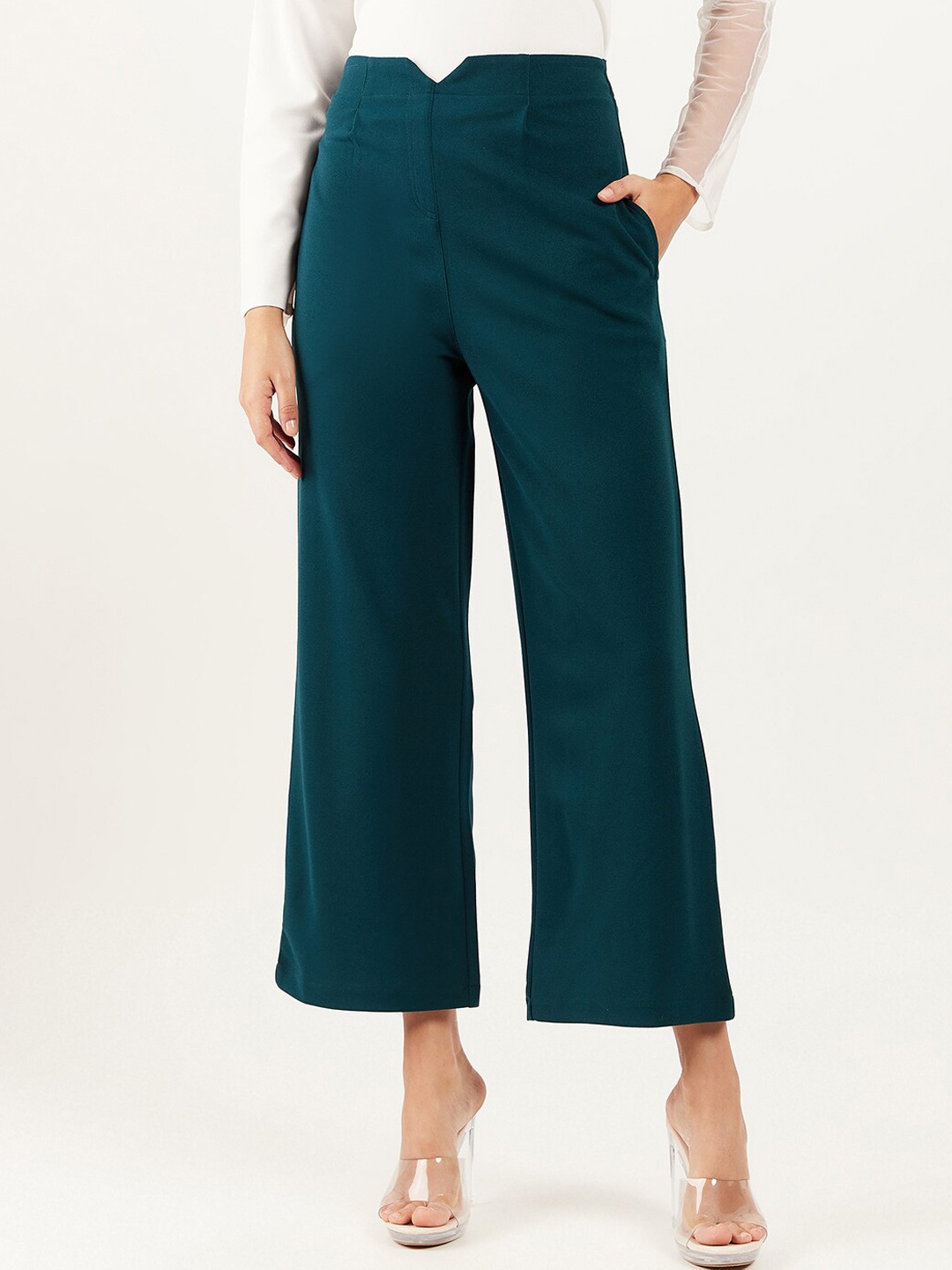 

Athena Immutable Women Mid Rise Easy Wash Culottes, Green