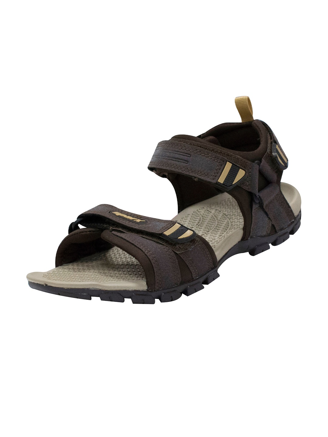 

Sparx Men Textured Sports Sandals With Velcro Closure, Brown