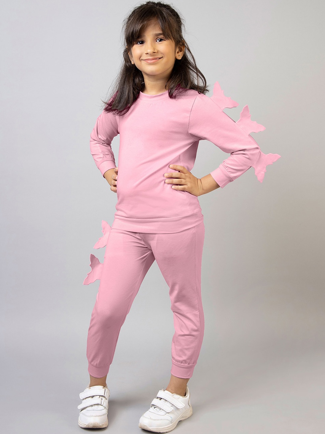 

ZIP ZAP ZOOP Kids Cotton Tracksuit, Pink