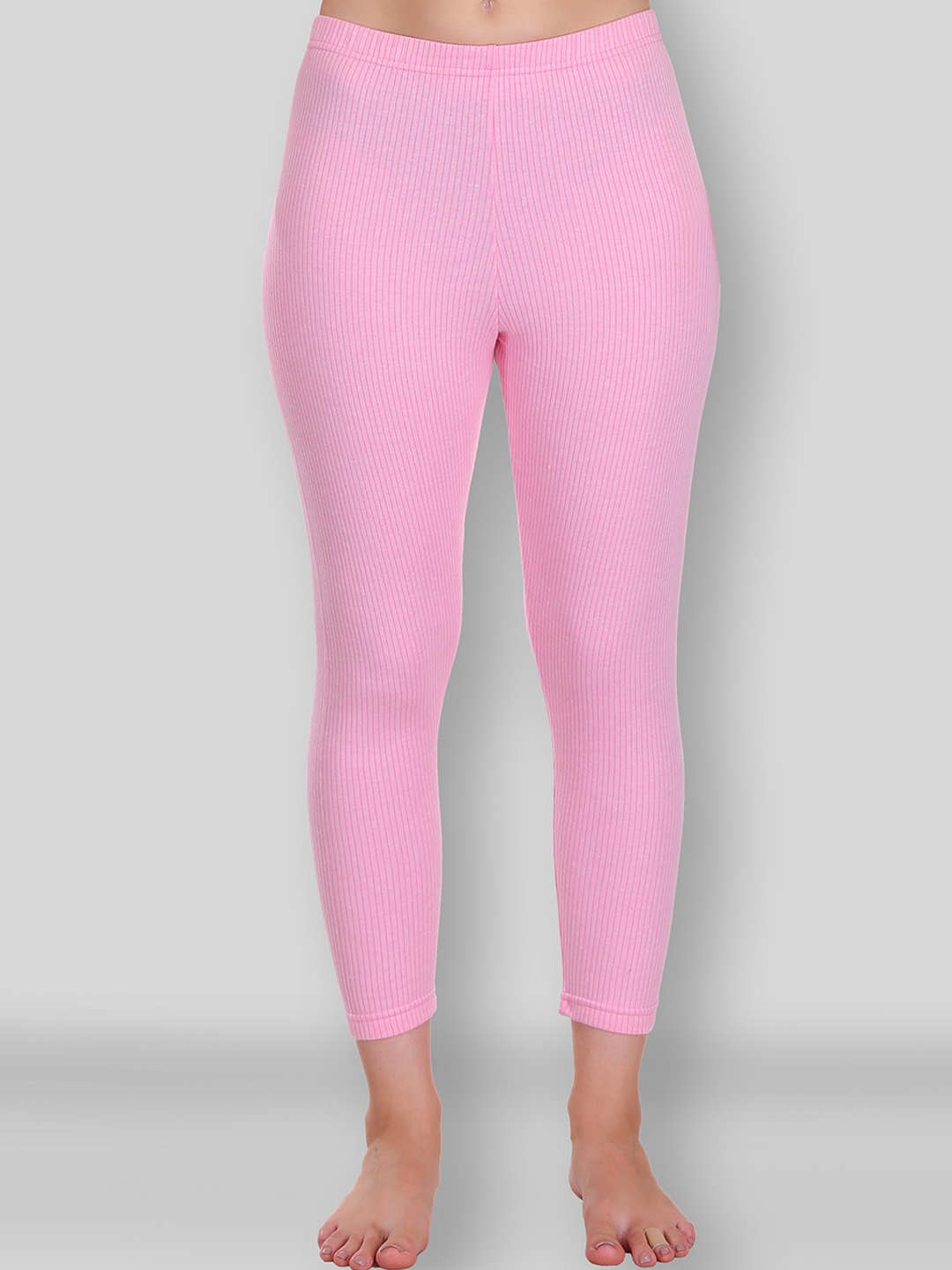 

SELFCARE Women Ribbed Thermal Bottom, Pink