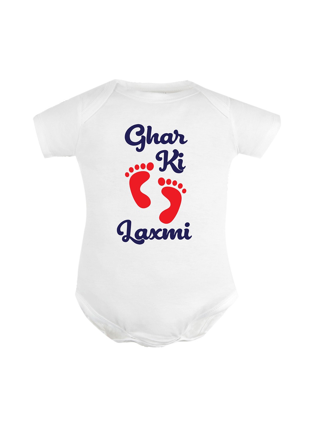 

FFLIRTYGO Kids Durga Puja Special Printed Pure Cotton Bodysuit, White
