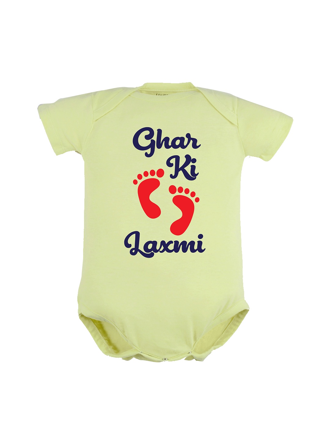 

FFLIRTYGO Infants Durga Puja Special Printed Pure Cotton Bodysuit, Green