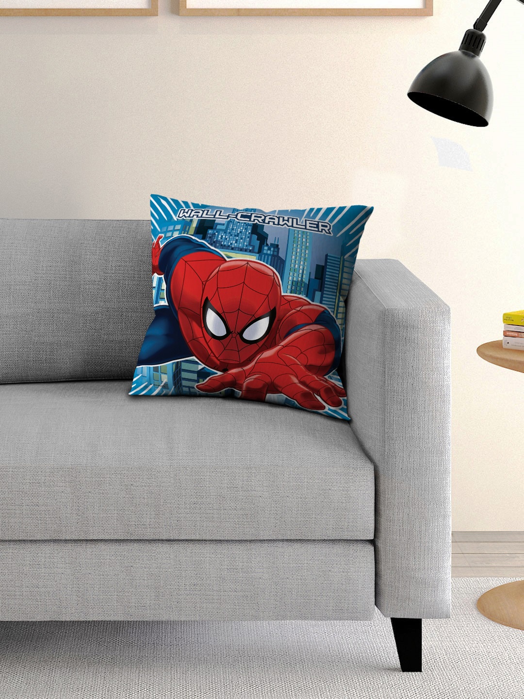 

Athom Trendz Blue and Red Printed Cushion with Cushion Cover