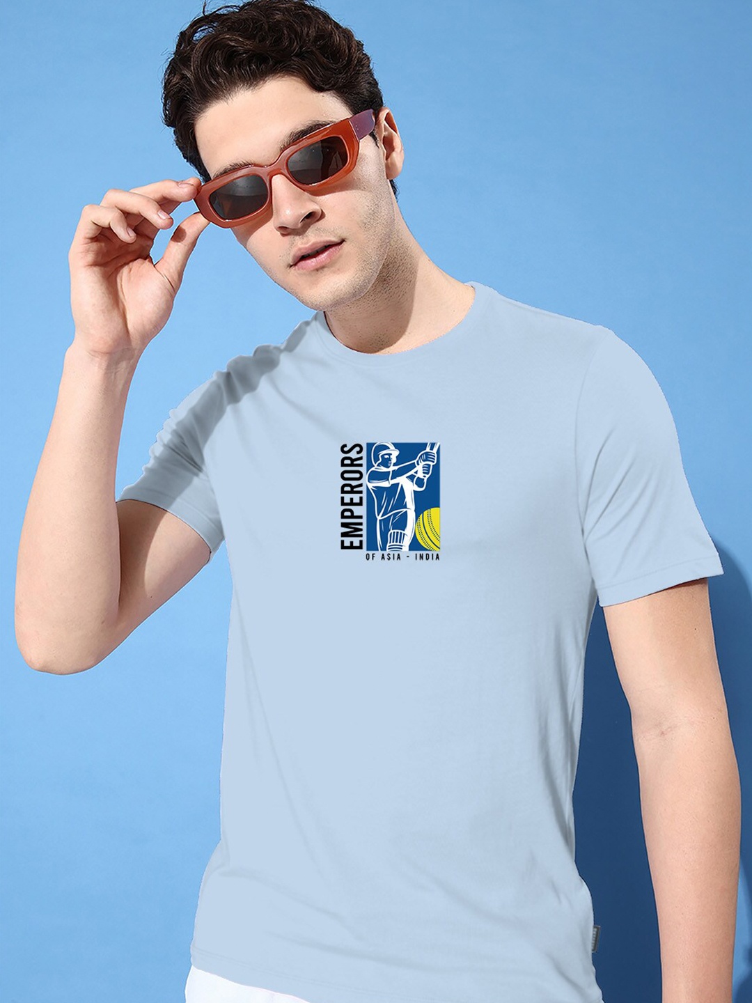 

Harvard Graphic Printed Pure Cotton T-Shirt, Blue