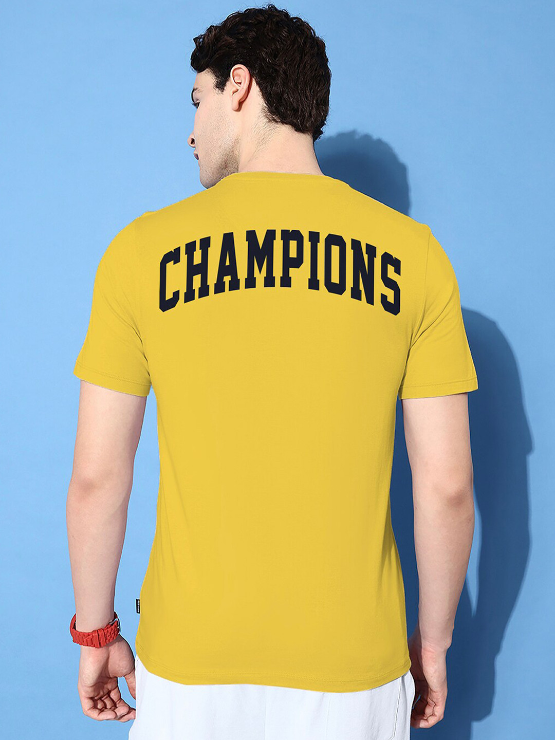 

Harvard Typography Printed Pure Cotton T-Shirt, Yellow