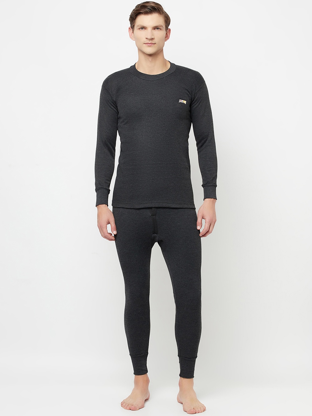 

T.T. Men Anthra Slim Fit Hotpot Thunder Thermal Set, Charcoal