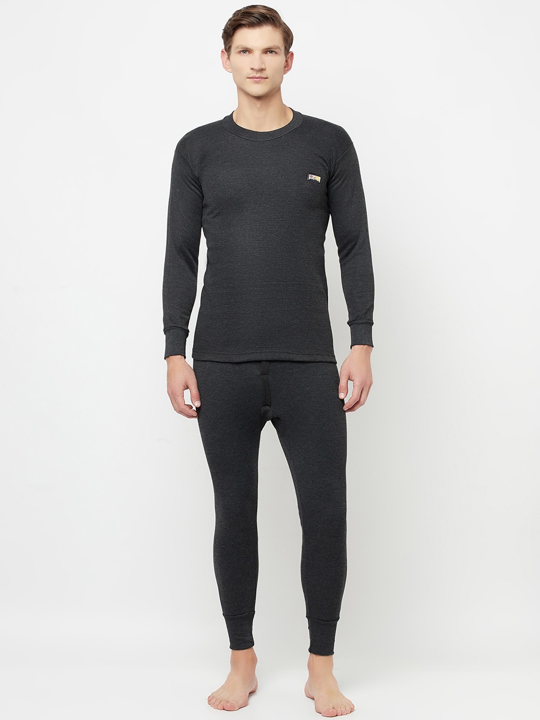 

T.T. Men Anthra Slim Fit Hotpot Thunder Thermal Set, Charcoal