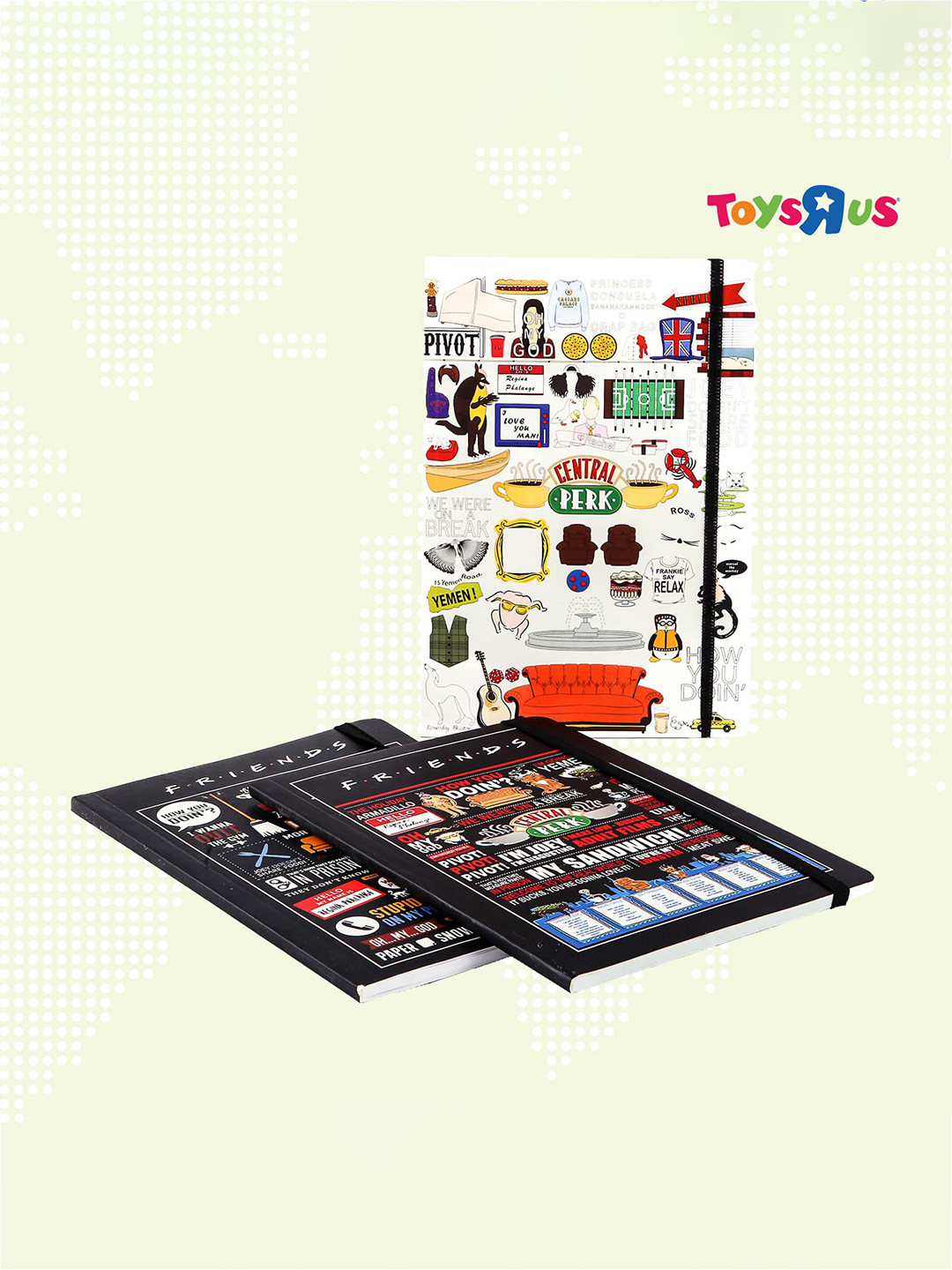 

Epic Stuff Set Of 3 Friends TV Series Infographic A5 Wiro Notebook, White