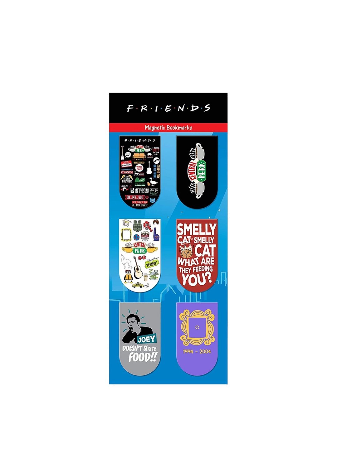 

Epic Stuff Multicolour Set of 6 Friends Tv Series Magnetic Bookmarks, Black