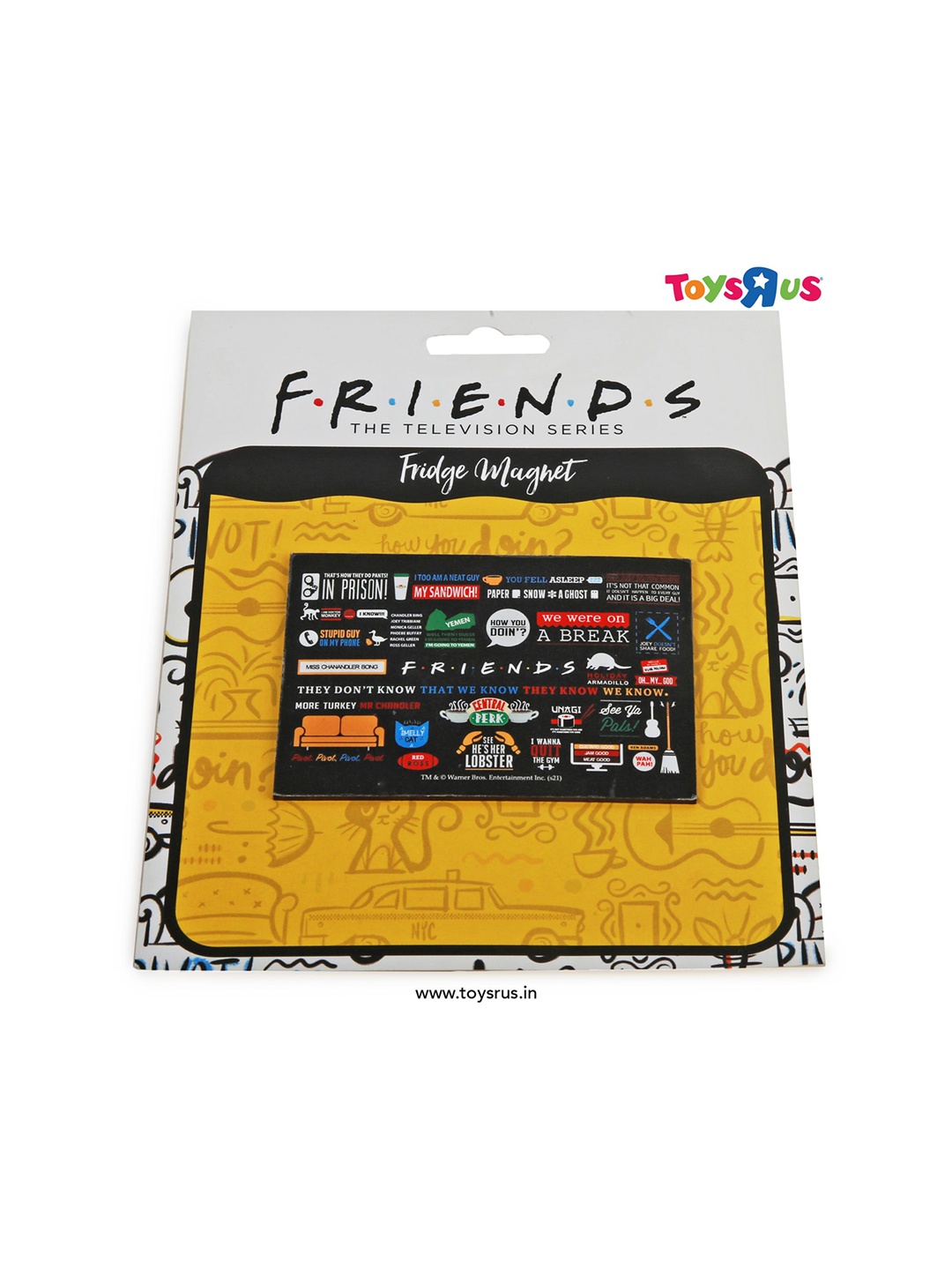 

Epic Stuff Friends TV Series Infographic Rectangular Fridge Magnet, Multi
