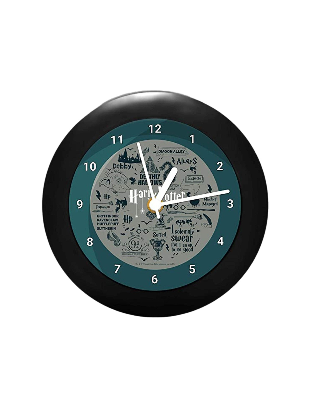 

Epic Stuff Blue Harry Potter Infographic Printed Vintage Table Clock