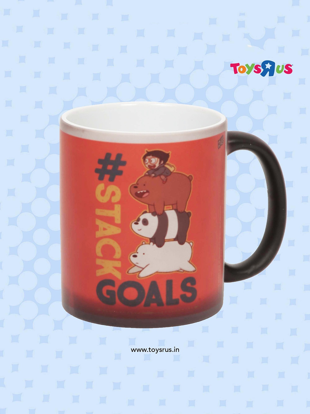 

Epic Stuff Kids We Bare Bears Goals Printed Magic Heat Sensitive Coffee Mug, Red