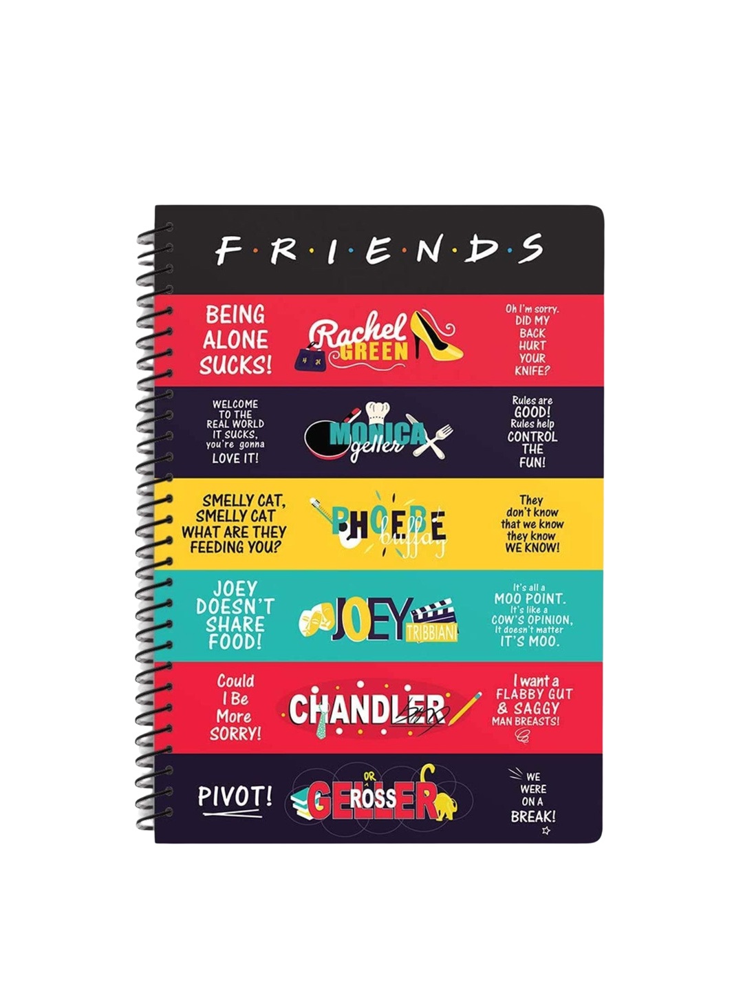

Epic Stuff Friends All Characters B5 Wiro Notebook, Yellow