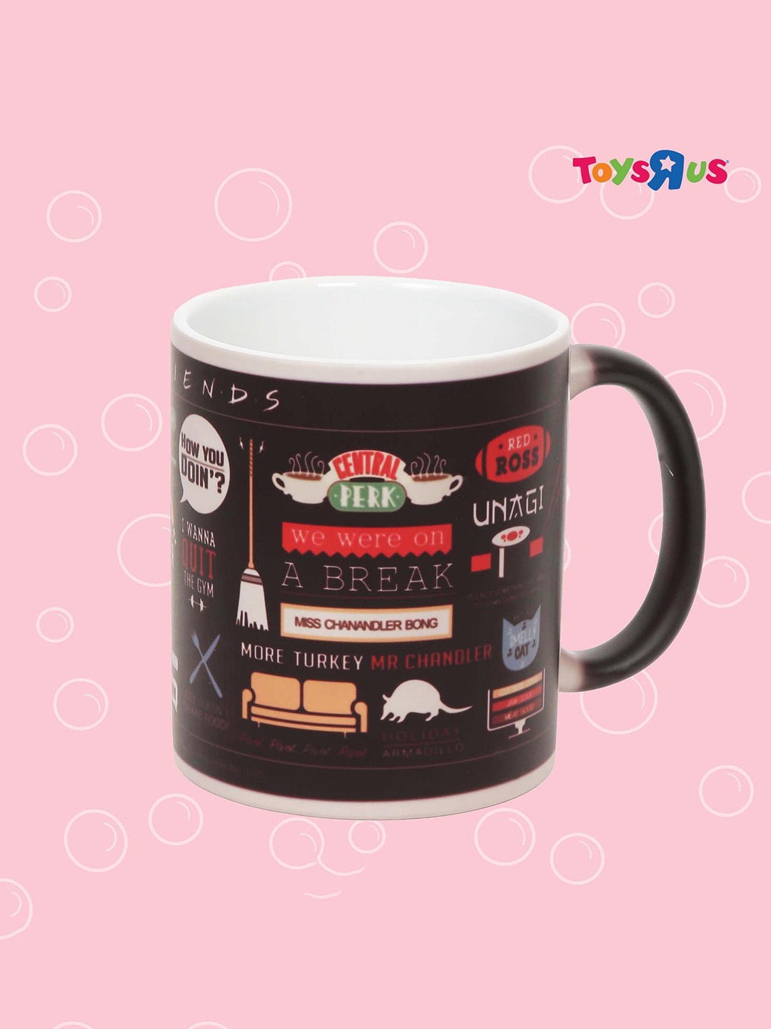 

Epic Stuff Kids Friends Printed Magic Heat Sensitive Coffee Mug 350ml, Black