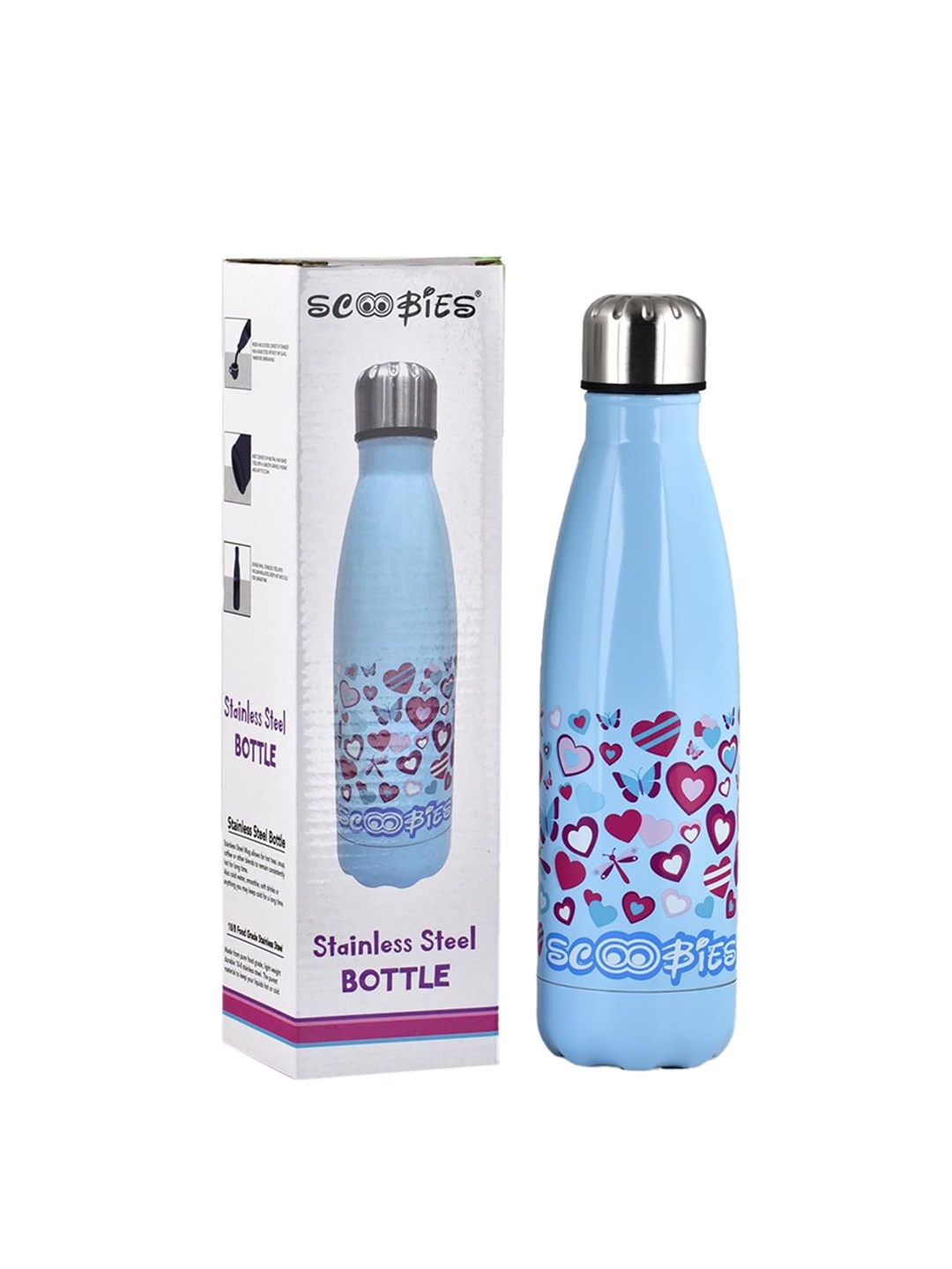

SCOOBIES Kids Stainless Steel Leak Proof Insulated Bottle 500 Ml, Blue