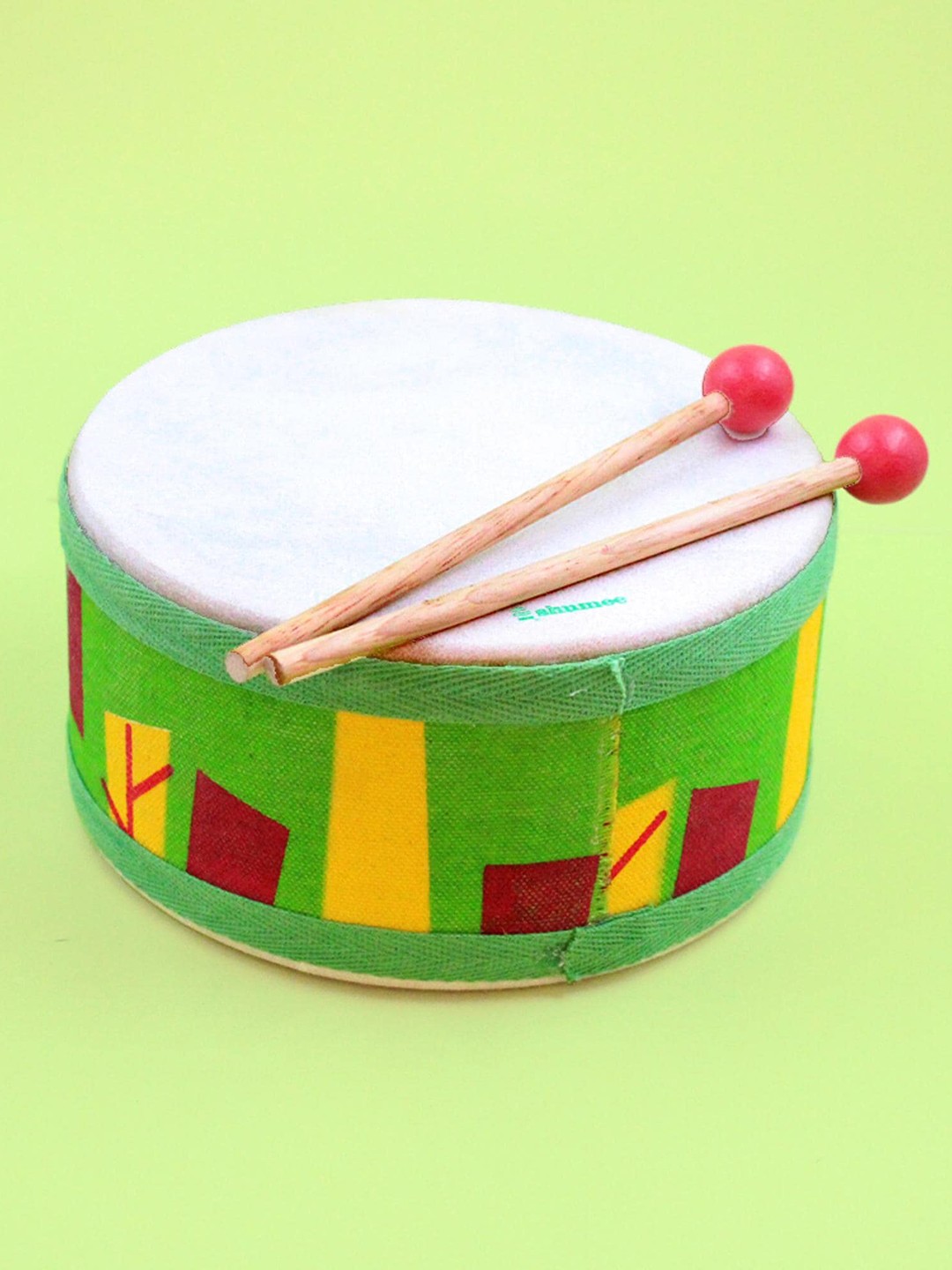 

Shumee Toys Kids Wooden Jungle Lightweight Drum, Green