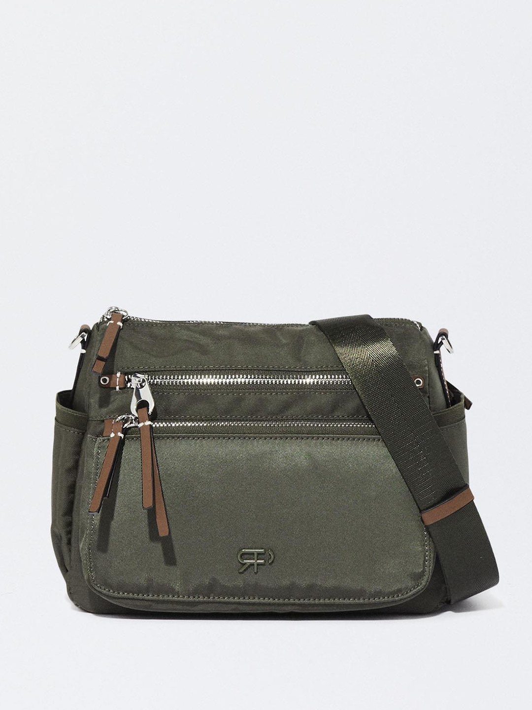 

PARFOIS Structured Sling Bag, Khaki