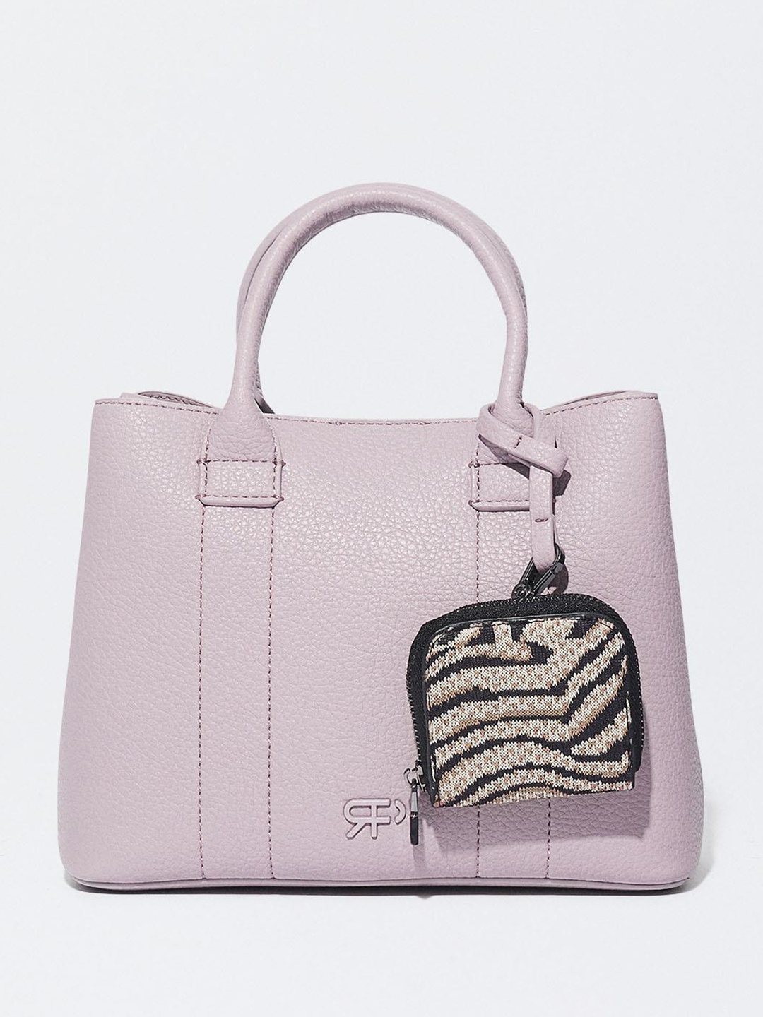 

PARFOIS Structured Handheld Bag with Detachable Strap, Violet