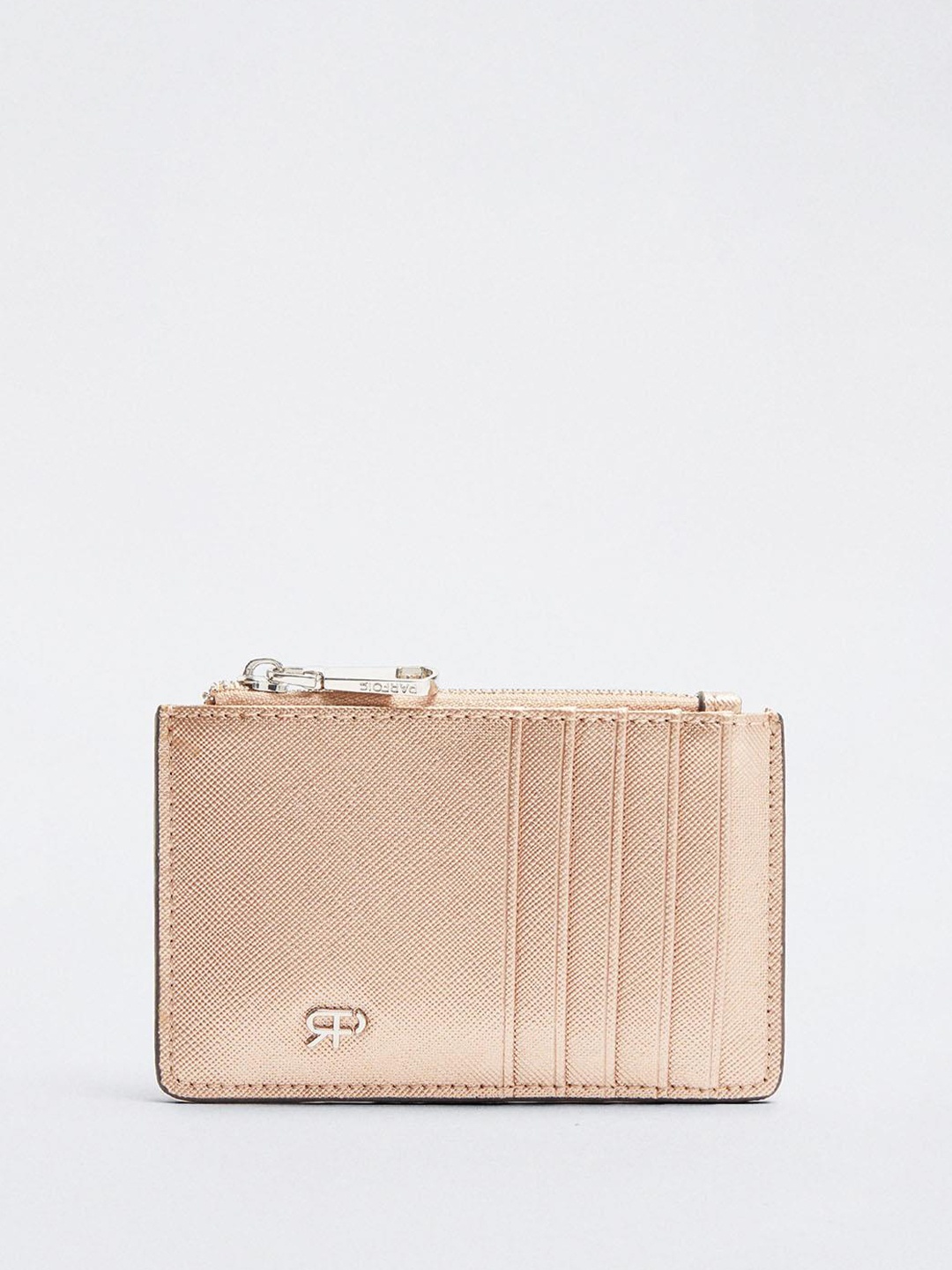 

PARFOIS Women Textured Card Holder, Rose gold