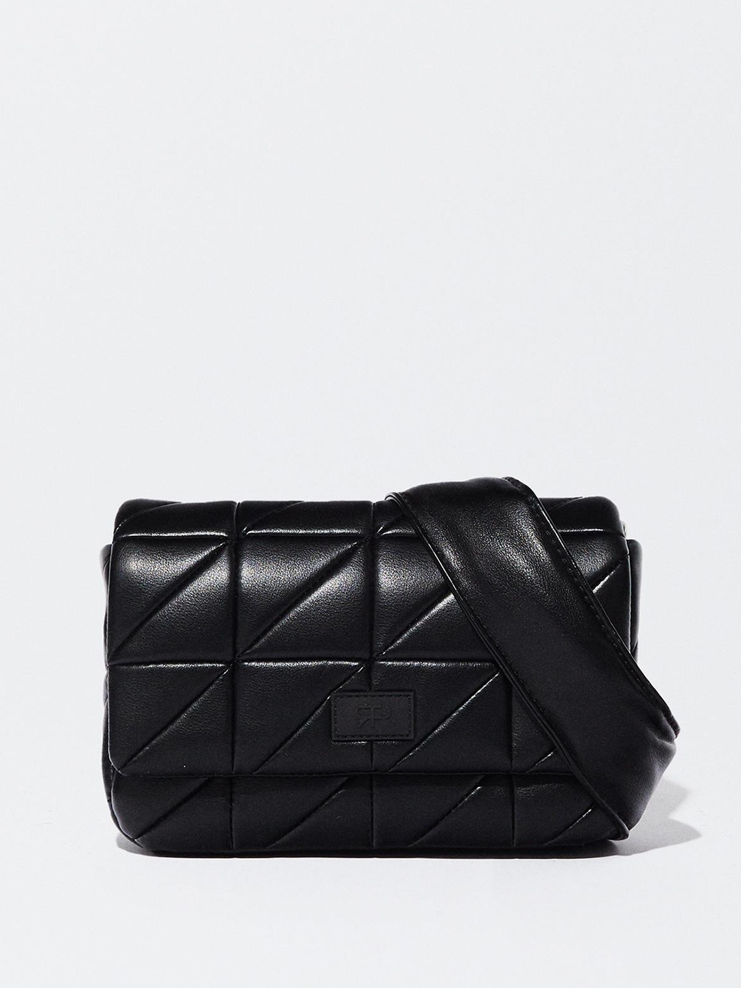 

PARFOIS Women Structured Quilted Shoulder Bag, Black