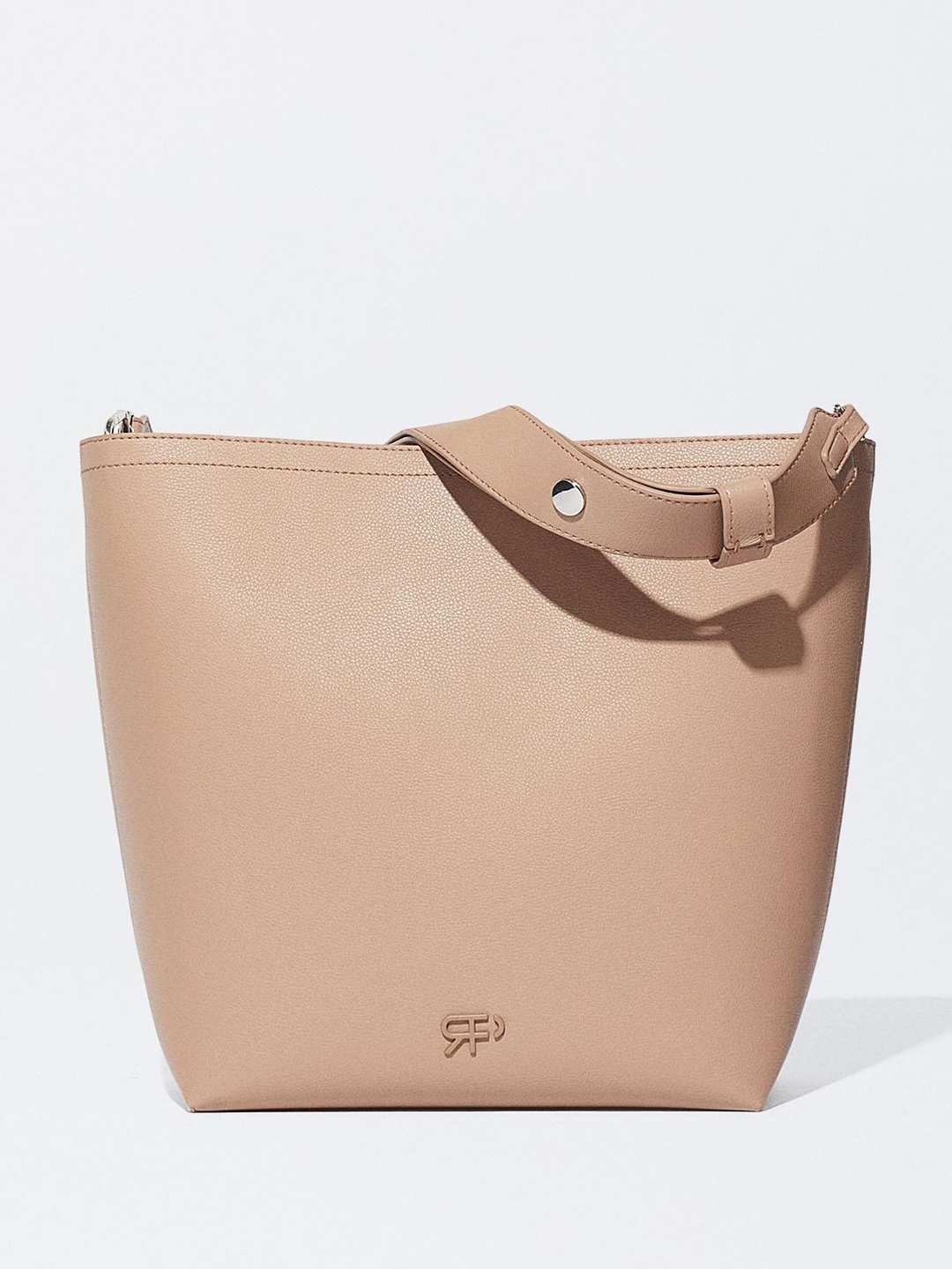 

PARFOIS Women Textured Structured Shoulder Bag, Camel brown