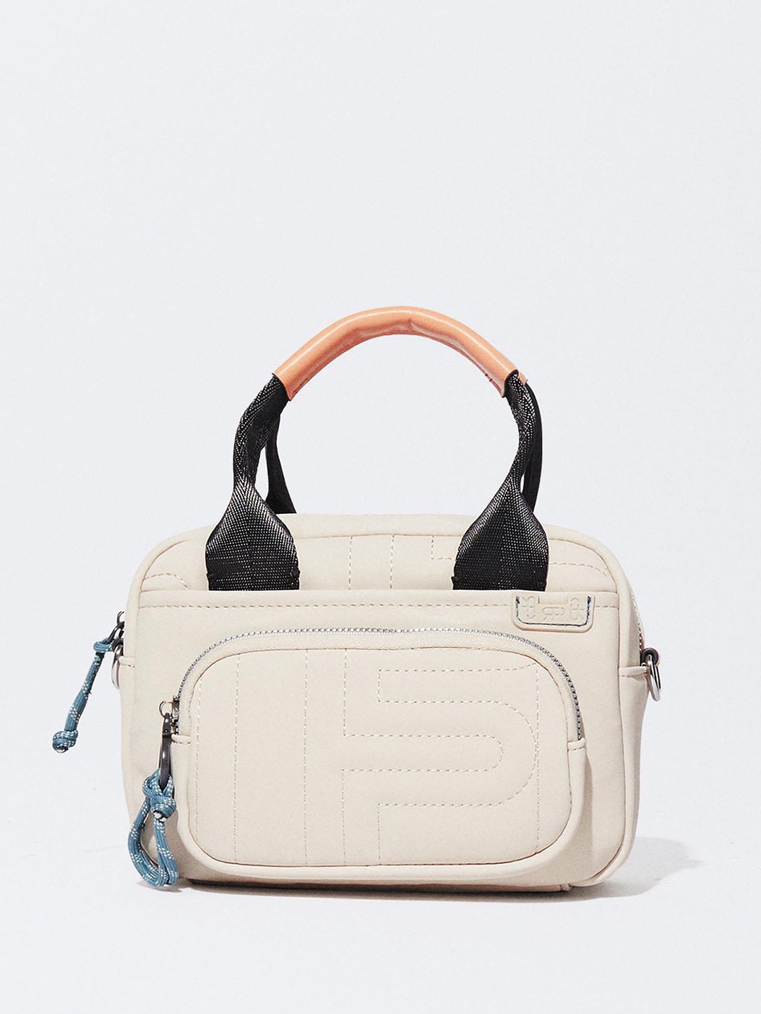 

PARFOIS Quilted Handbag, Off white