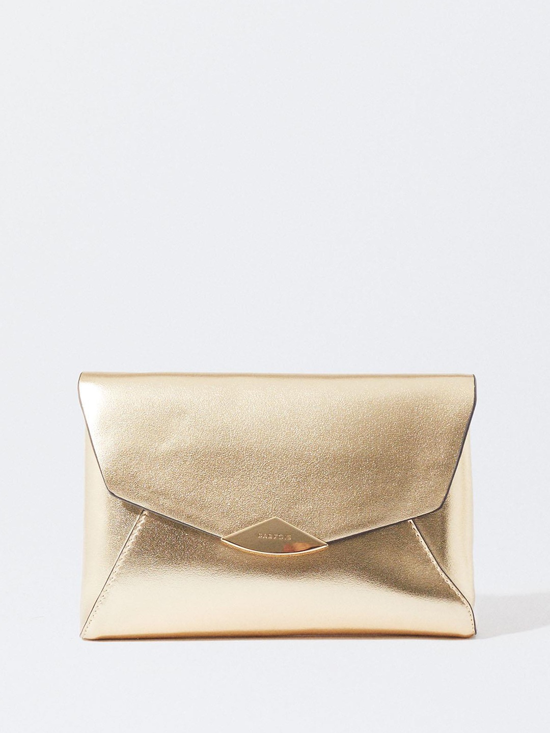 

PARFOIS Envelope Clutch with Chain Strap, Gold