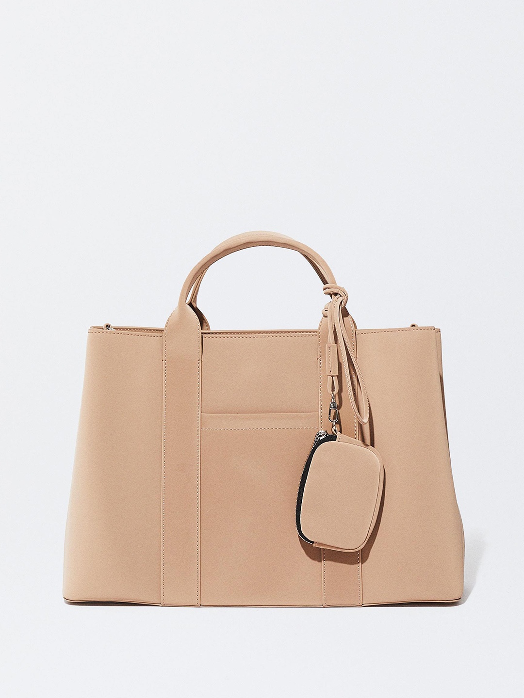 

PARFOIS Structured Handheld Bag with Pouch, Camel brown