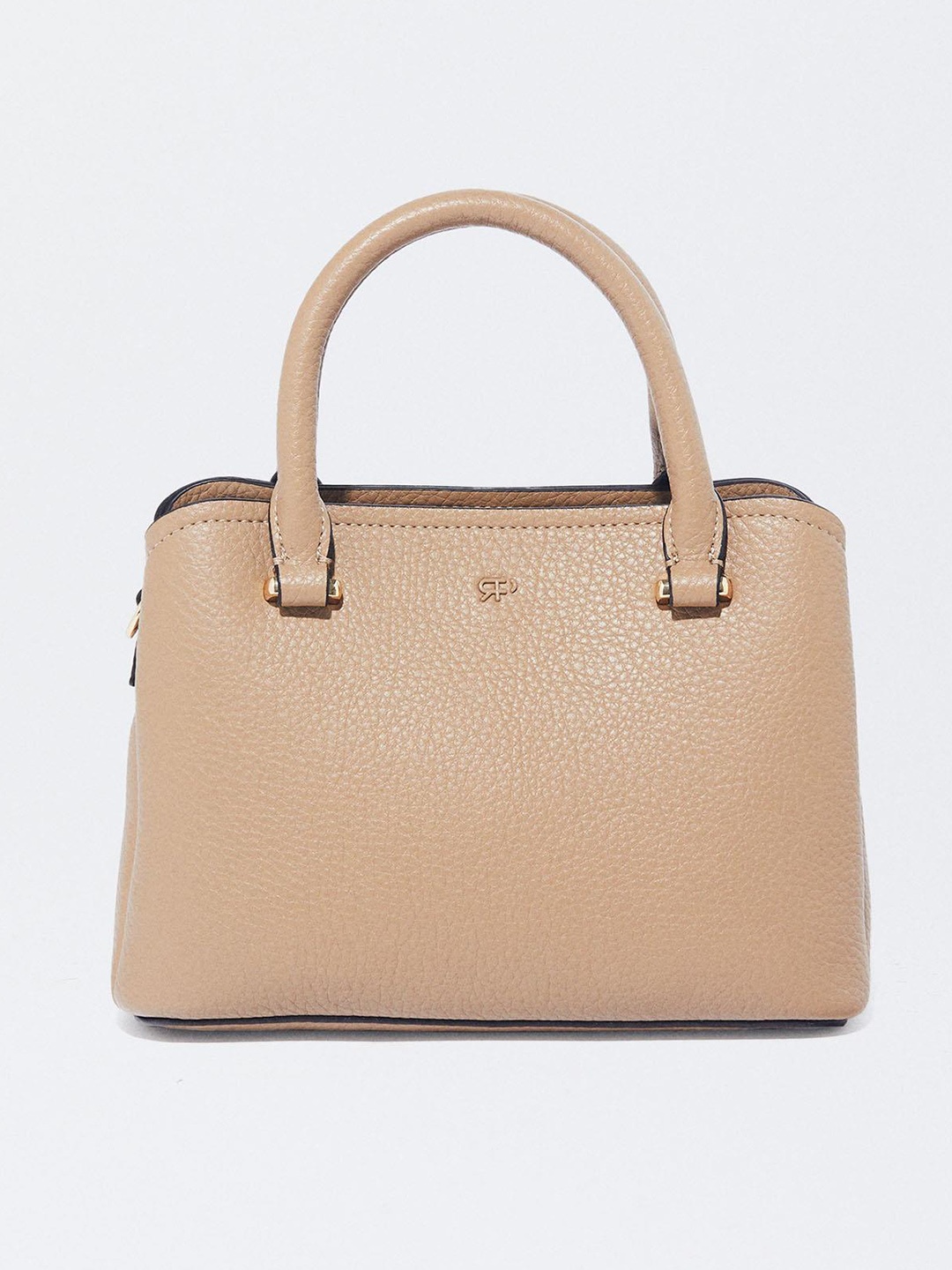 

PARFOIS Structured Handheld Bag with Detachable Strap, Camel brown
