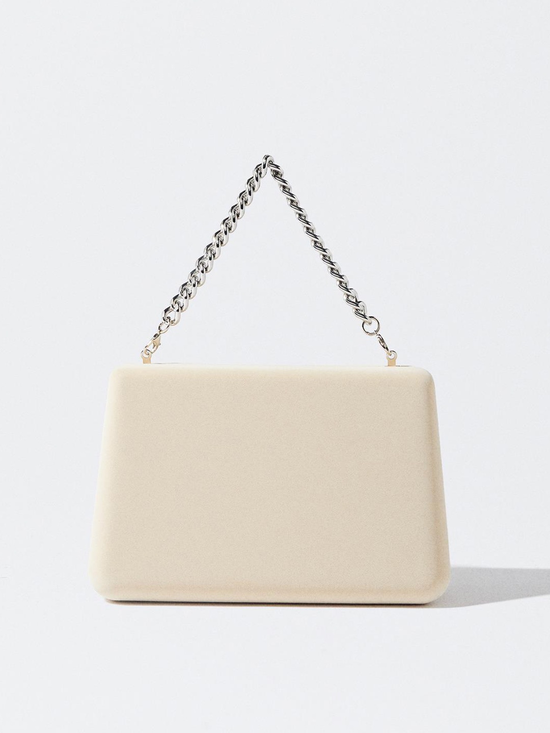 

PARFOIS Box Clutch with Chain Strap, Off white