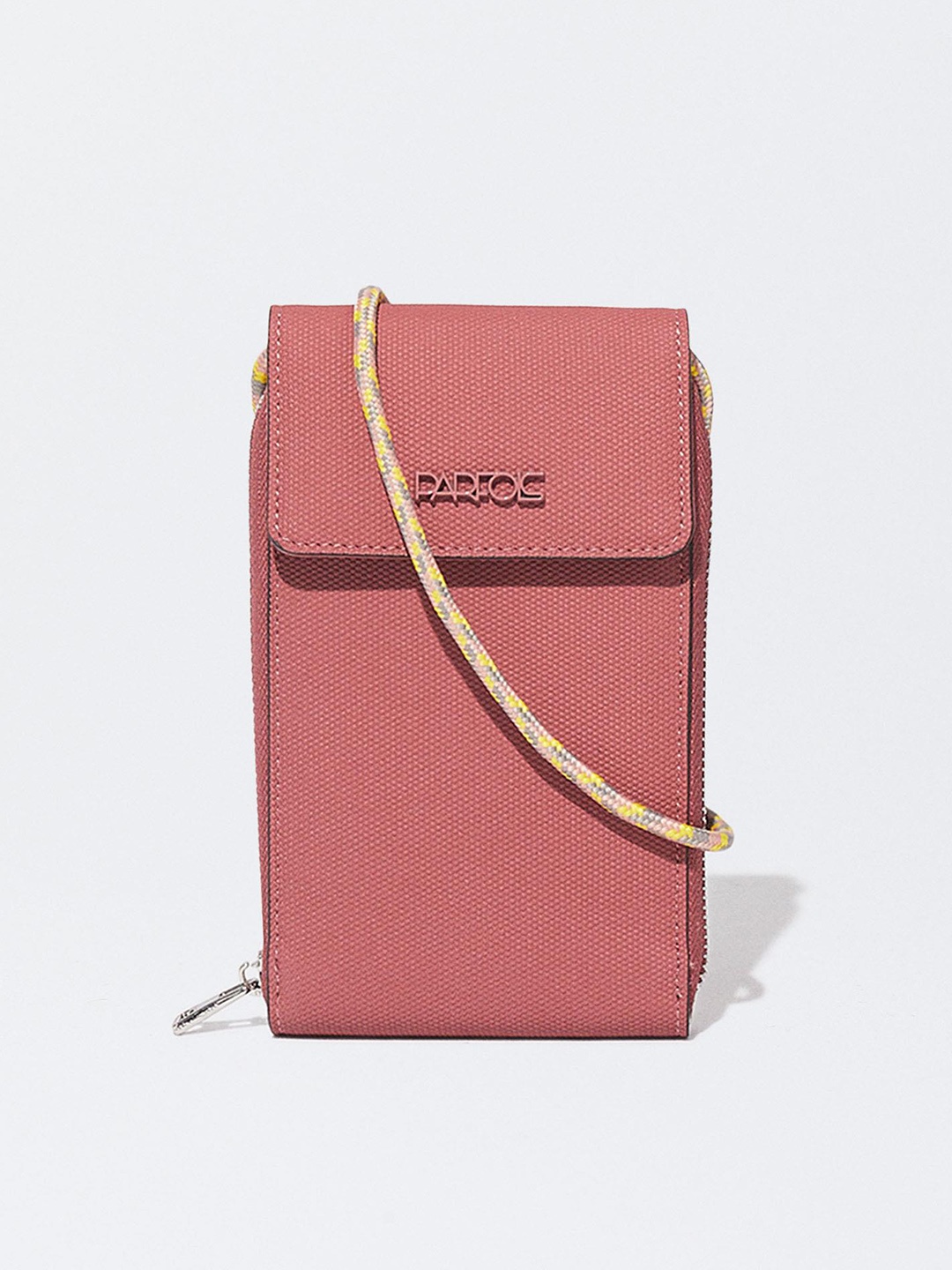 

PARFOIS Women Textured Mobile Pouch, Rose