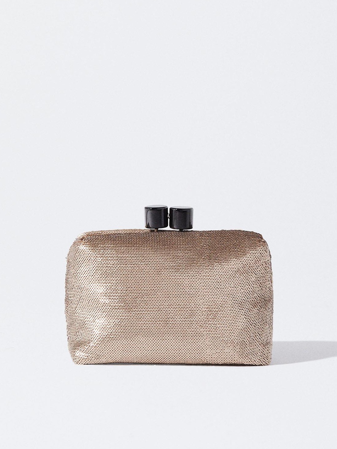 

PARFOIS Sequined Embellished Purse Clutch, Gold