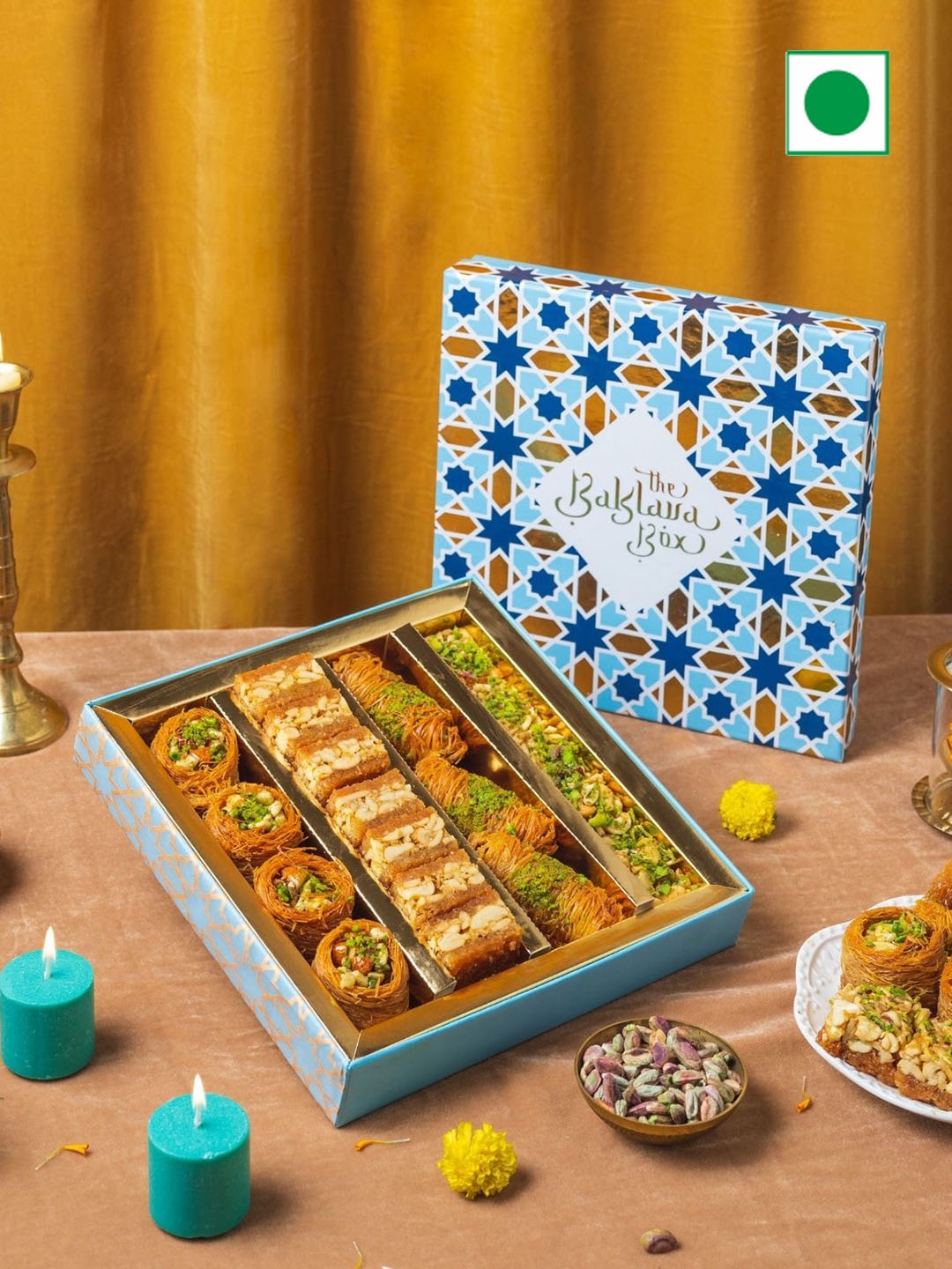 

The Baklava Box Assorted Kunafa Baklava Sweets-500 gms, Brown