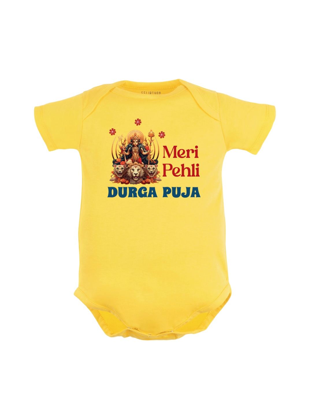 

FFLIRTYGO Infants Graphic Printed Pure Cotton Bodysuit, Yellow