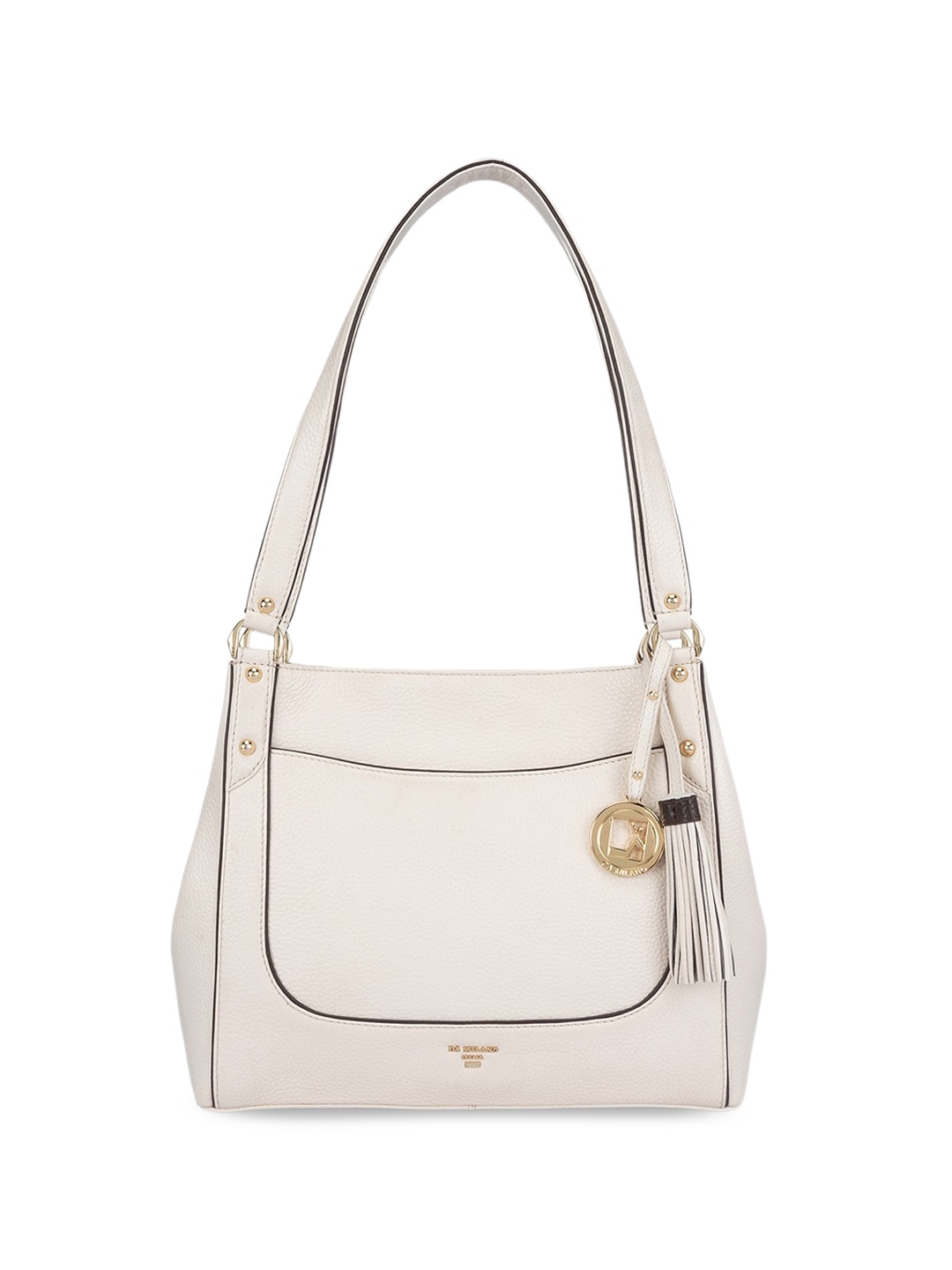 

Da Milano Tasselled Detail Structured Leather Shoulder Bag, White
