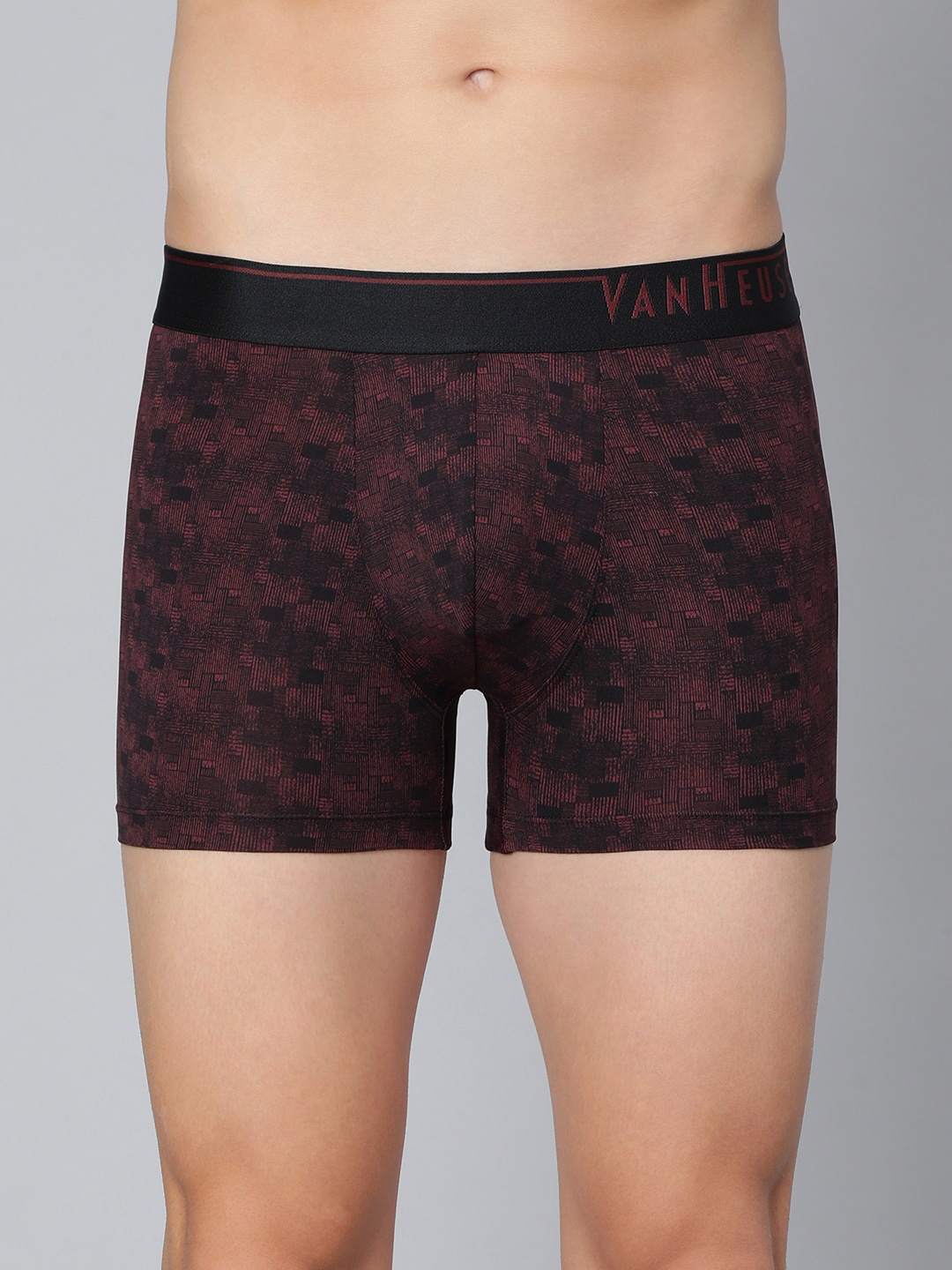 

Van Heusen Printed Outer Elastic Trunk IHIQTR1SP1930048, Brown