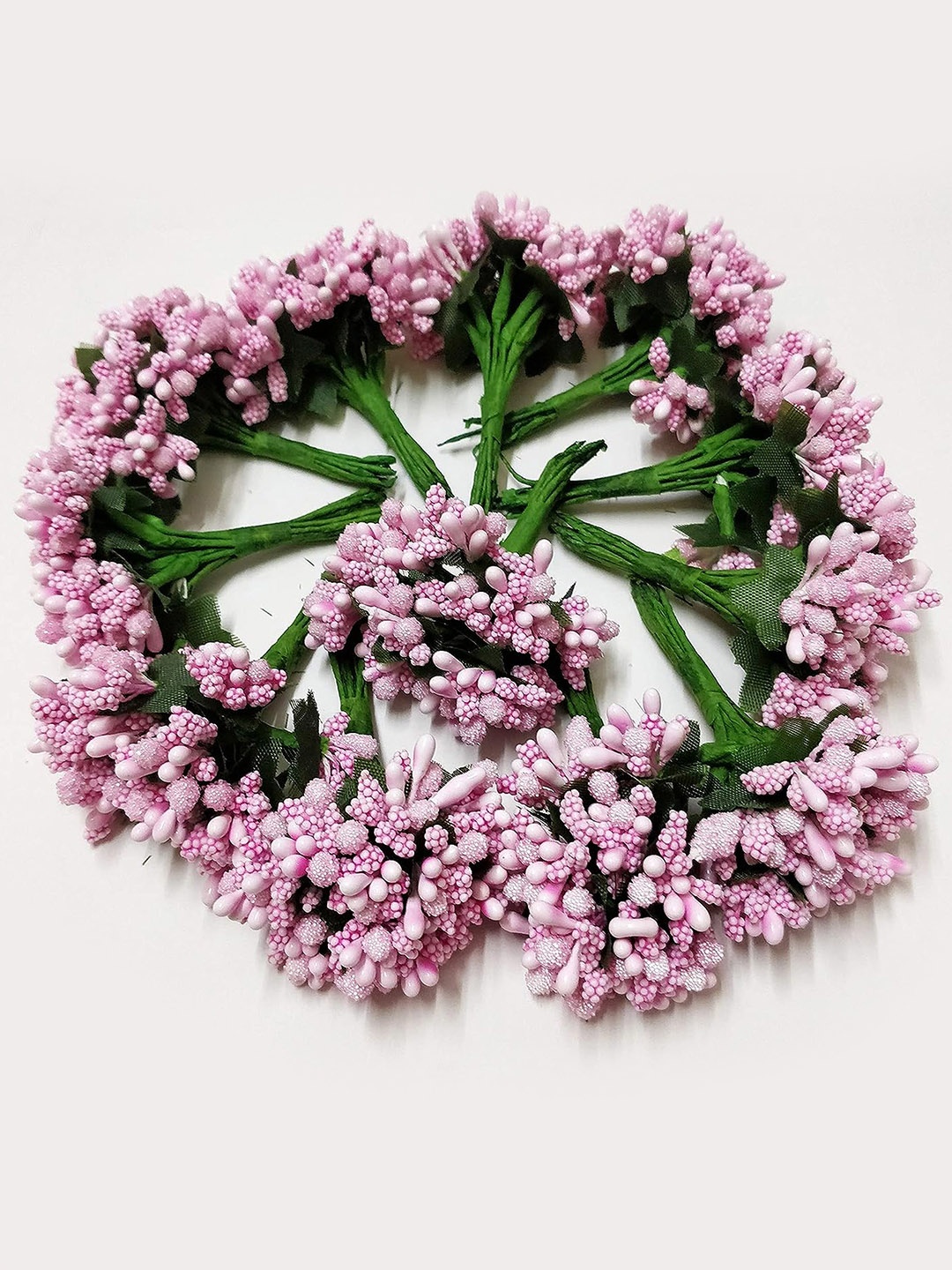 

TIED RIBBONS Set of 12 Pollen Artificial Flowers and Plants, Pink